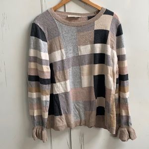 Loft sweater- neutral geometric design